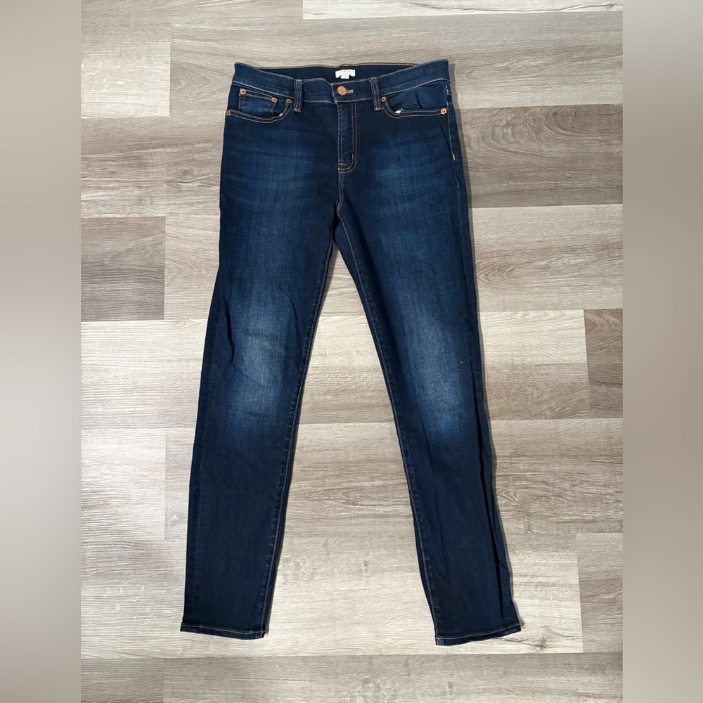 J. Crew Dark Wash Women's Skinny Jeans - Classic Dark Blue